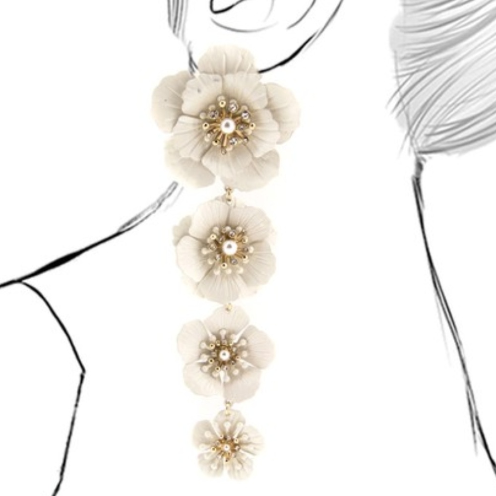 Fiona Flower Drop Earrings